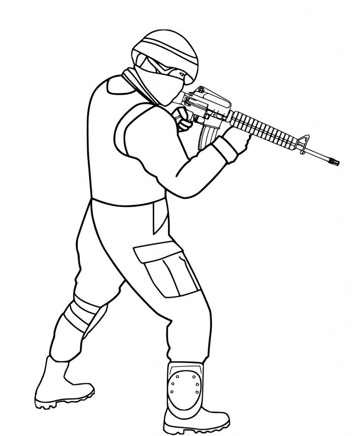 Żołnierz kolorowanki